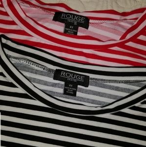 2 shirt dresses red nwot/black wore 30min